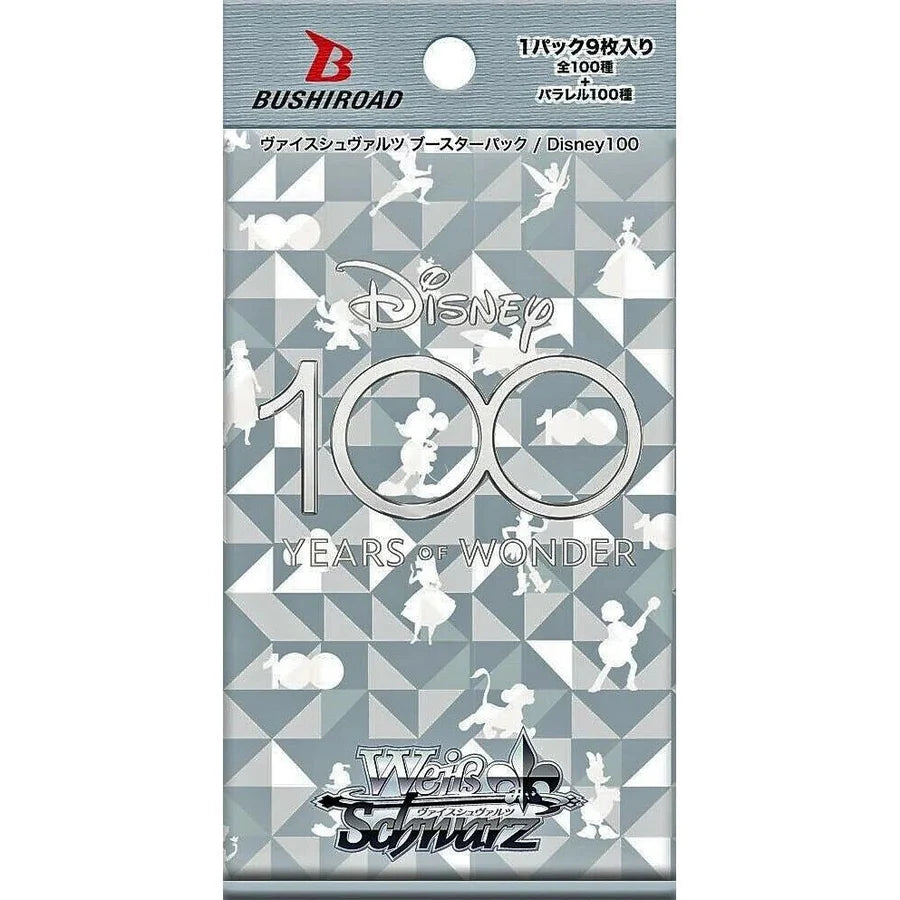 weiss schwarz disney 100 years of wonder japanese booster box Ready Stock 1 Case (18 Booster Boxes Inside) Weiss Schwarz TCG Disney 100 Years of Wonder