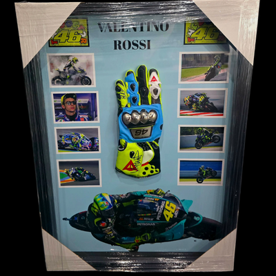 VALENTINO ROSSI Autographed Glove (Grandstand Memorabilia Authenticated)