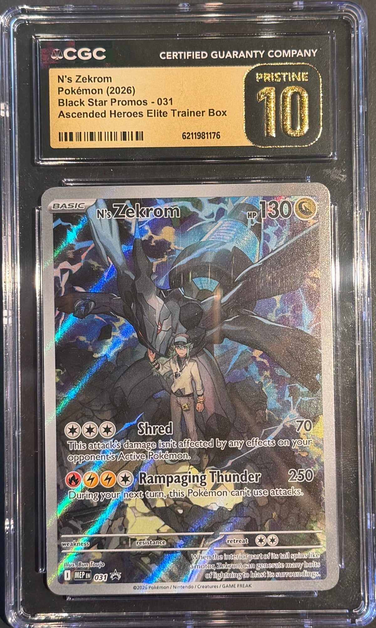 N’s Zekrom 031 Black Star promo CGC Pristine 10
