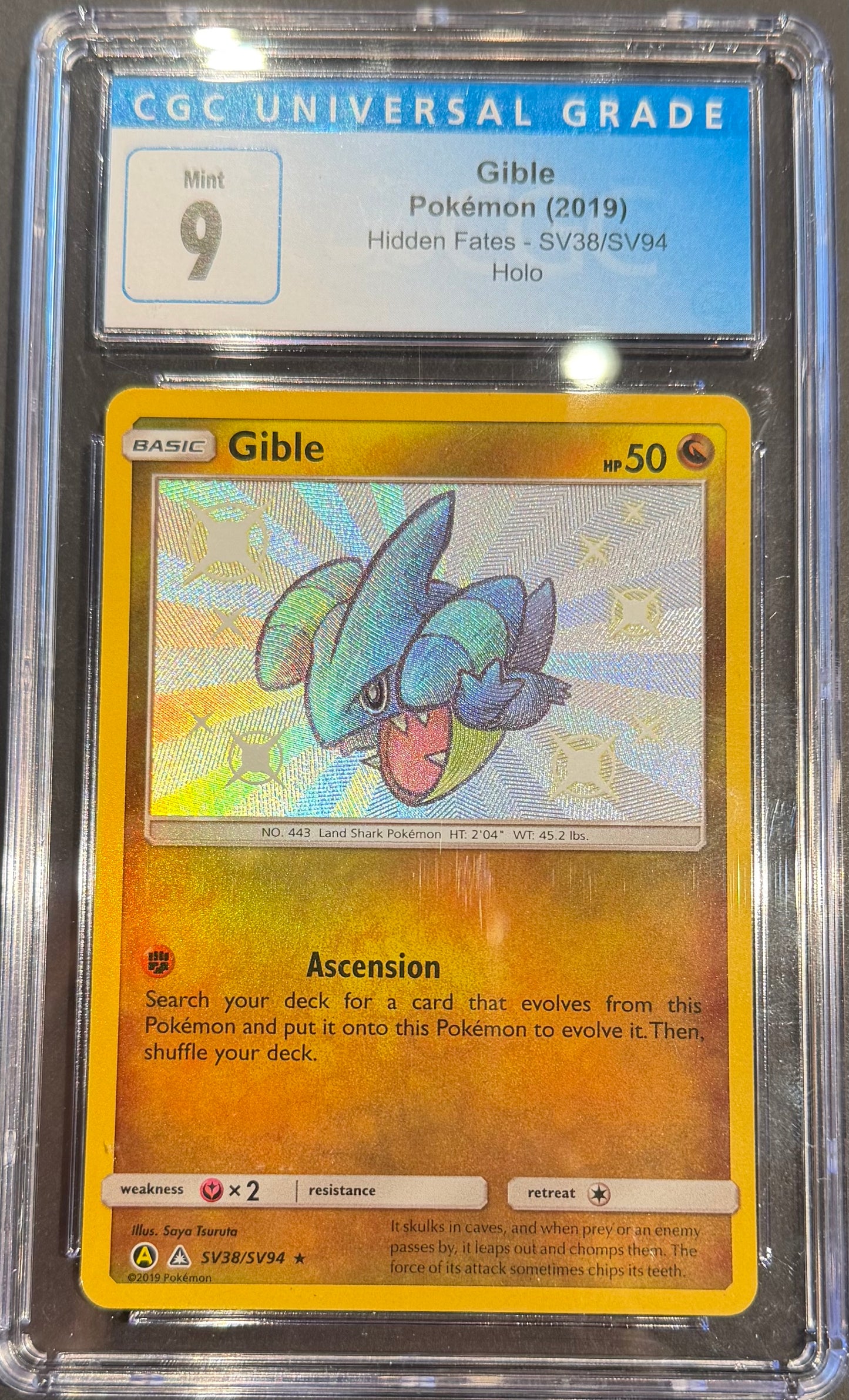 Gible SV38/SV94 CGC 9 Hidden Fates