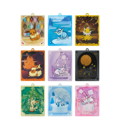 Pokemon TCG: Eeveelutions Glitter Shaker Card Display Charm Chinese