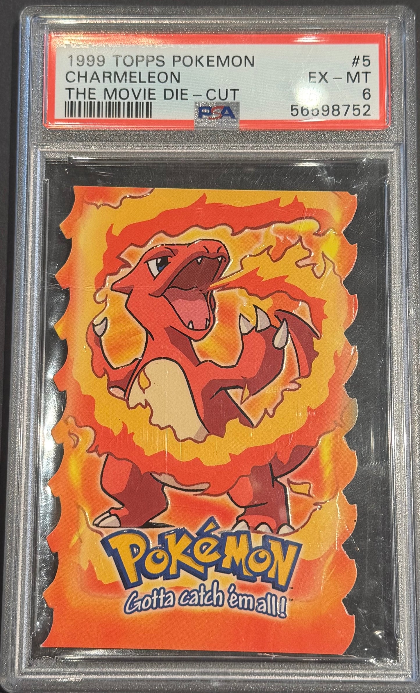 PSA 6 1999 Topps Pokemon Charmeleon The Movie Die - Cut