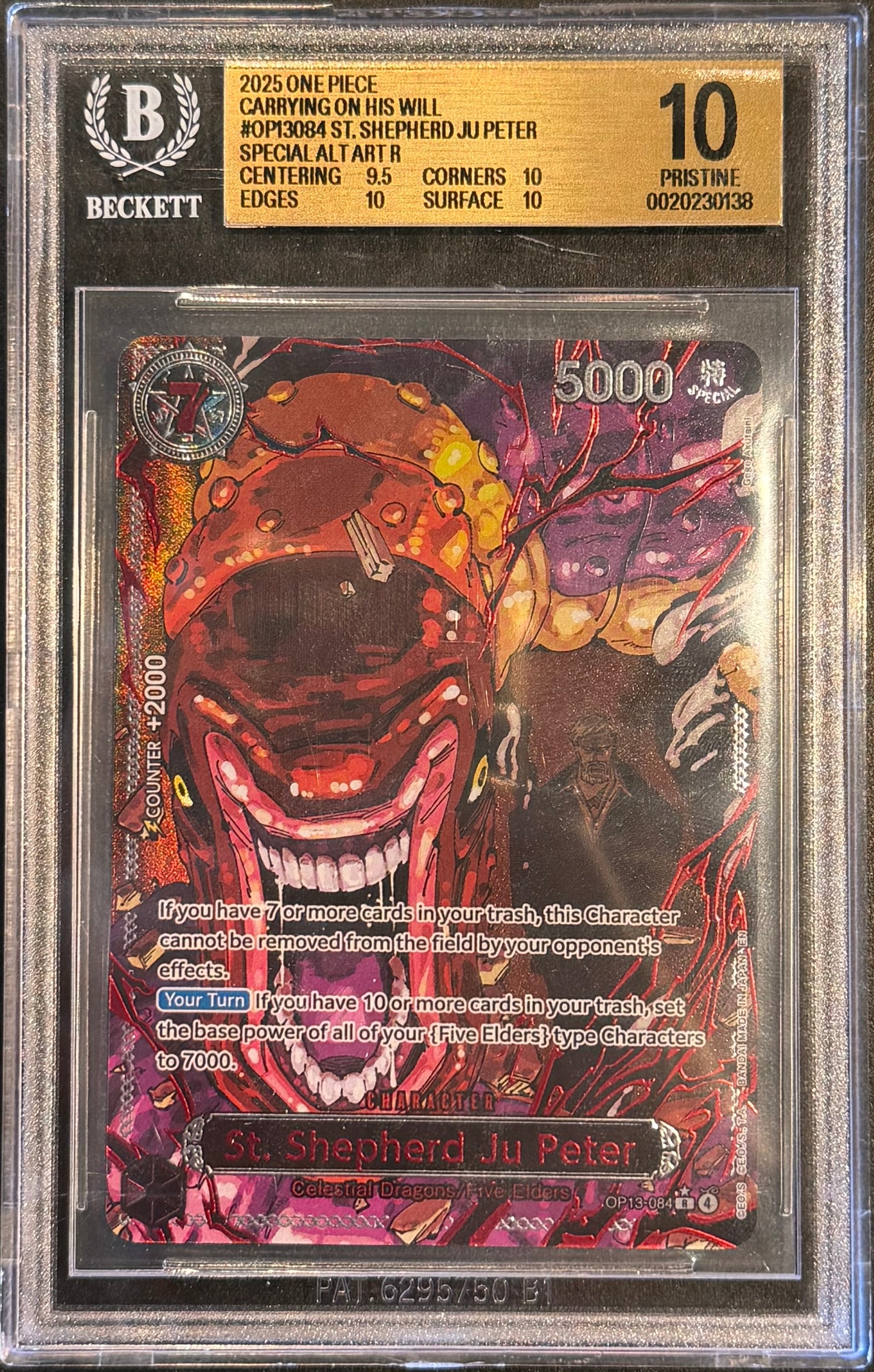 2025 One Piece Carrying On His Will St Shepherd Ju Peter BGS 10 Demon parallel Red