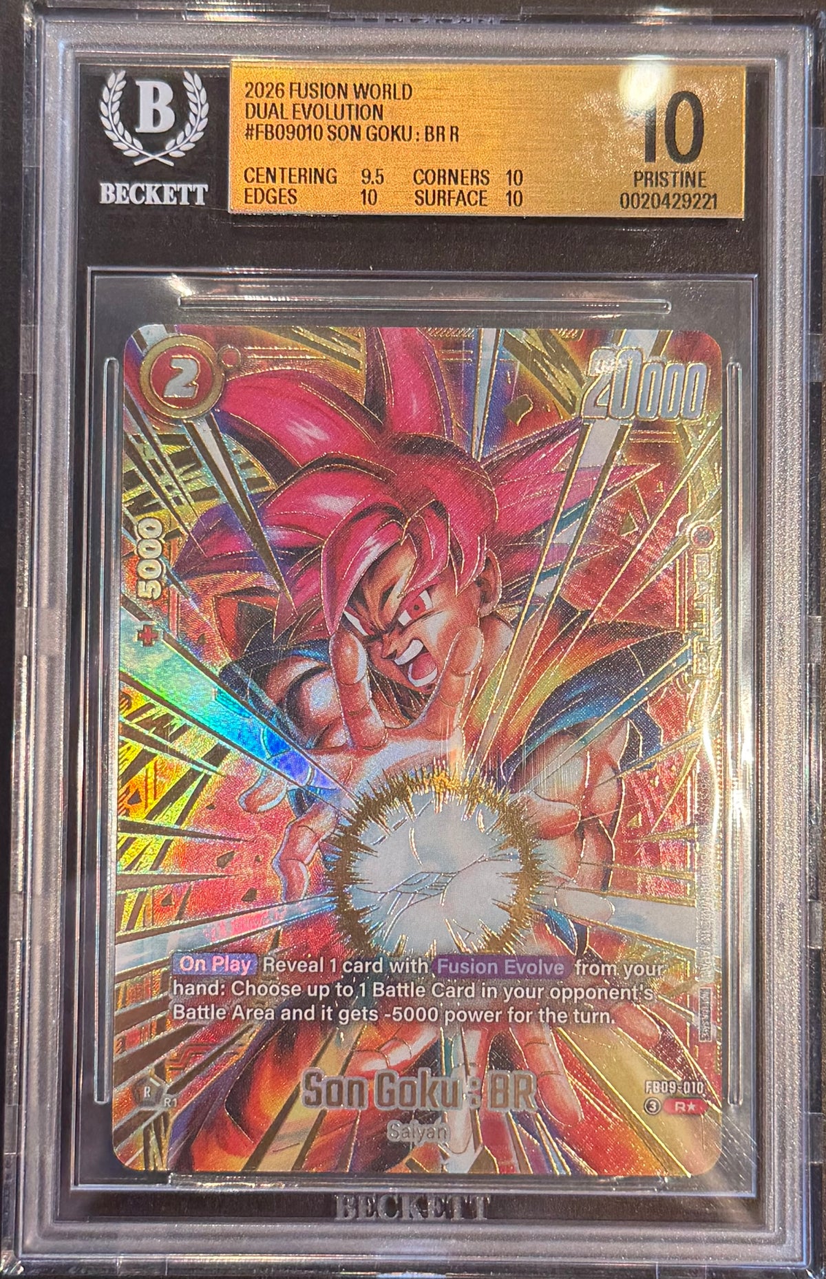 Son Goku BR 2026 Fusion world dual Evolution Alt Art Foil FB09-010 EN BGS 10