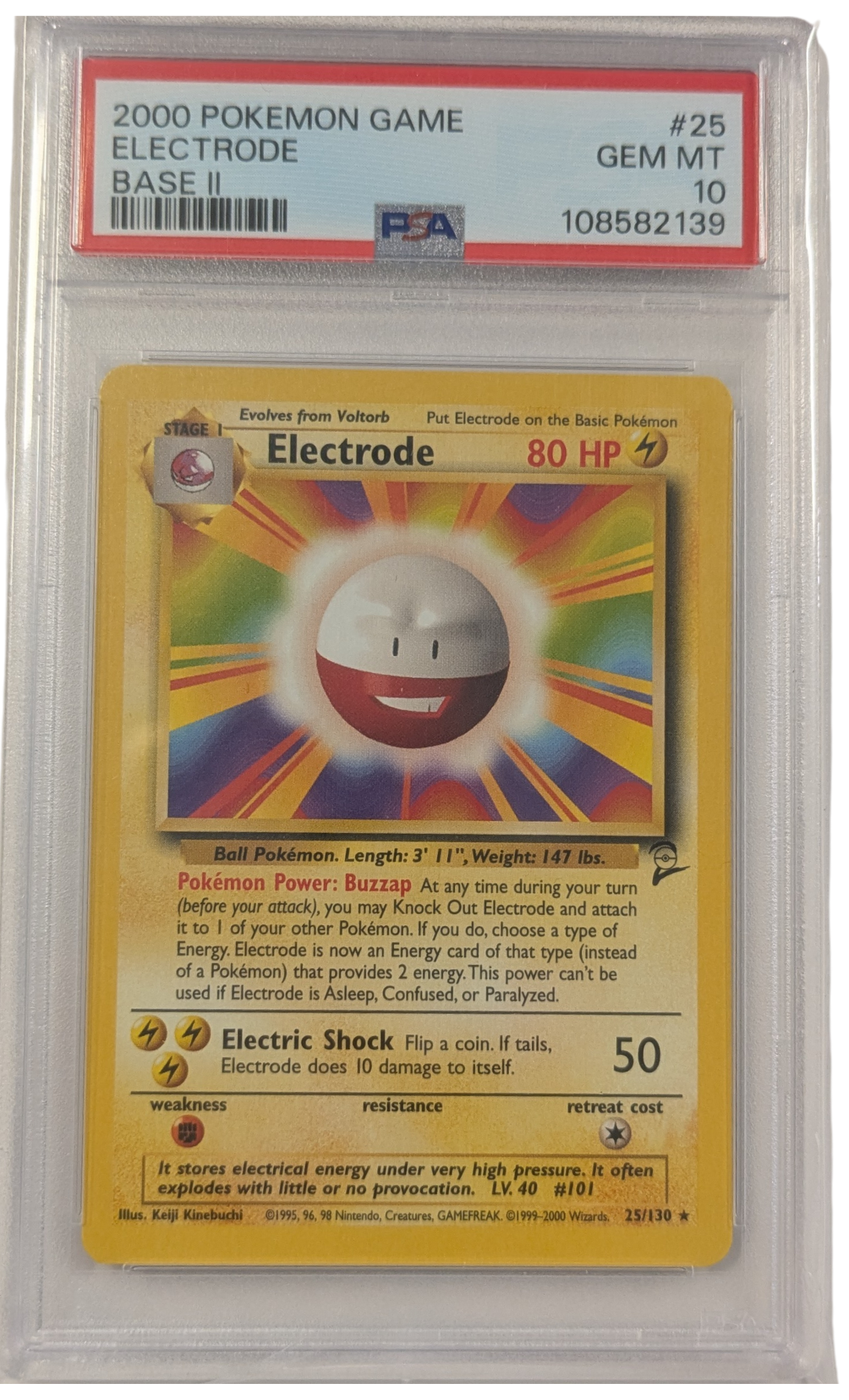 2000 Pokemon Electrode Base 2 #25 PSA 10