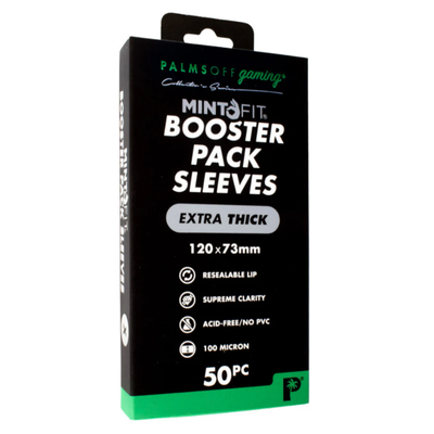 Palm's Off Gaming: Booster Pack Mint-Fit Sleeves - Extra Thick 50pc