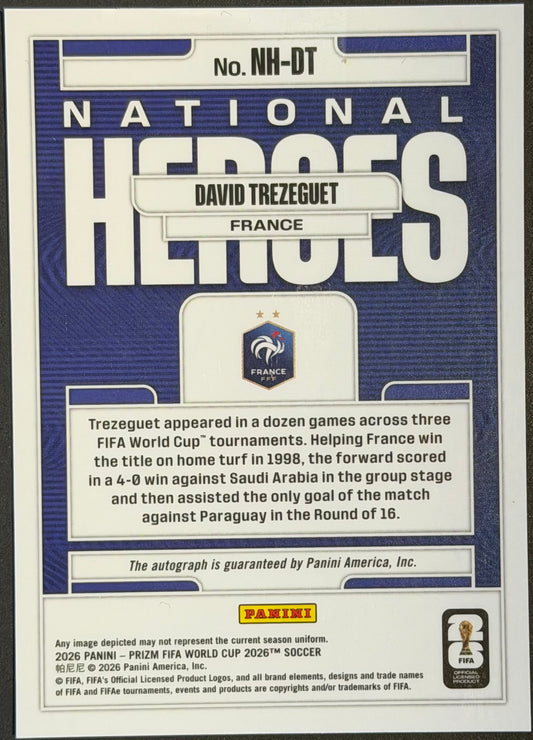 David Trezeguet National Heroes Autograph Panini World Cup 2026