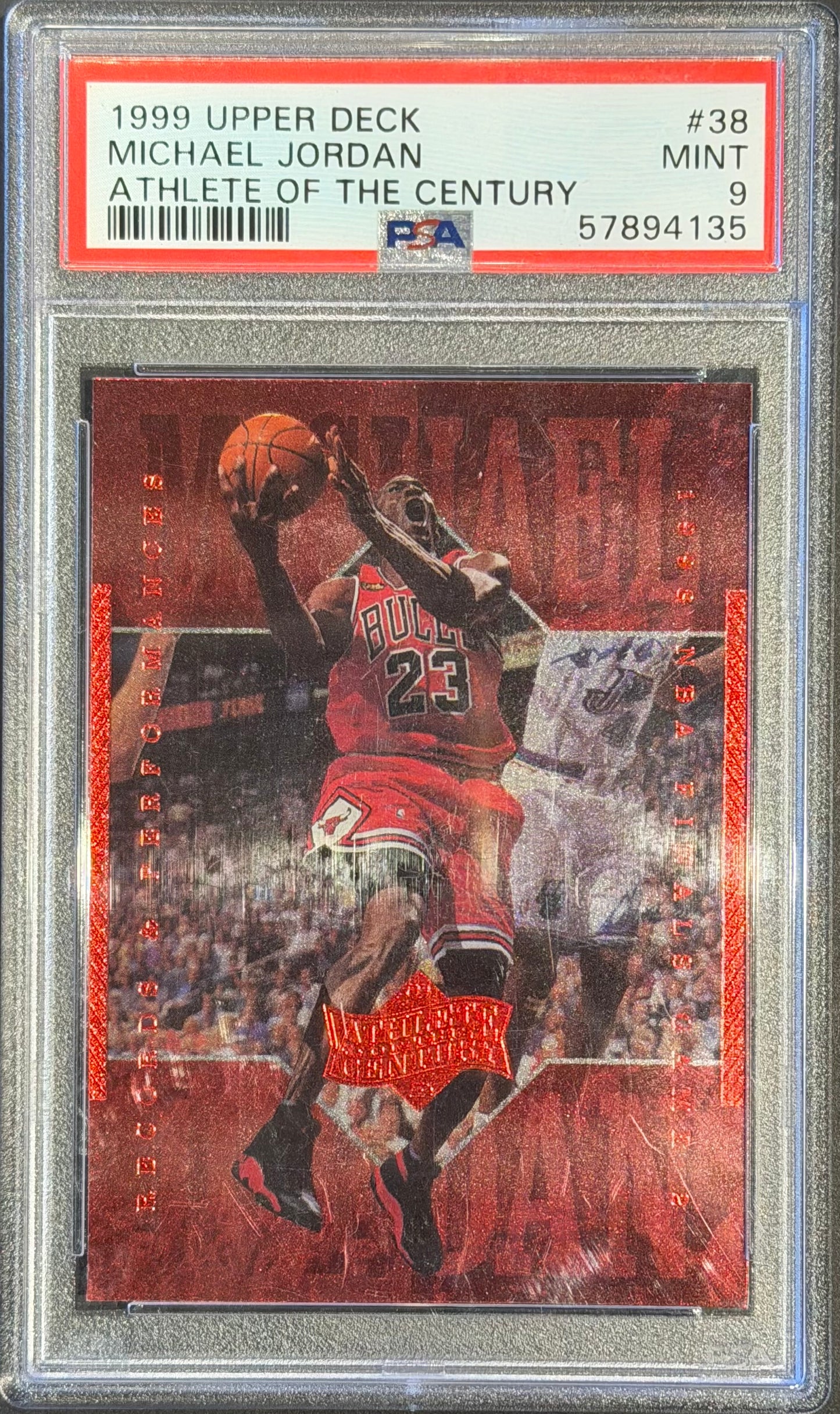 Michael Jordan PSA 9 1999 Upper Deck Athlete Of The Century