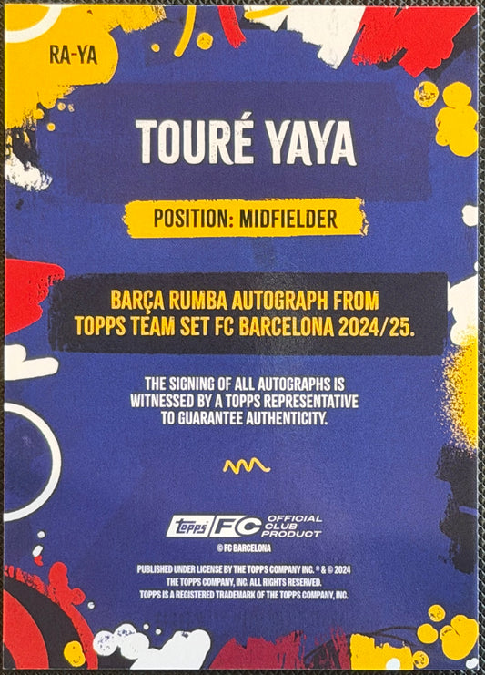 2024/25 Topps Barcelona Team Set Touré YAYA 23/50 Rumba Autograph