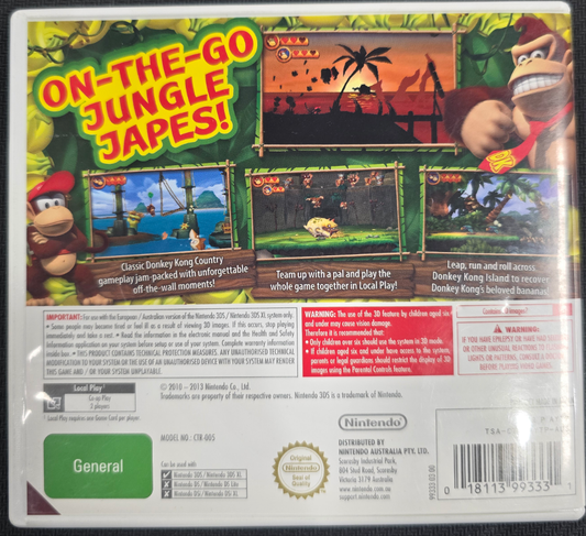 Donkey Kong Country Returns 3D Nintendo 3DS XL 2DS Game