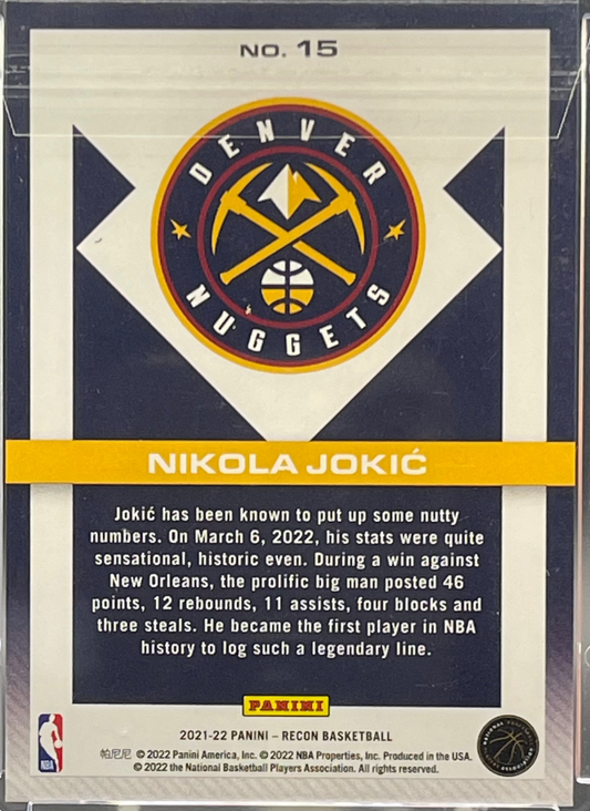 2021/22 Panini Recon Nikola Jokic #87/99 No.15 