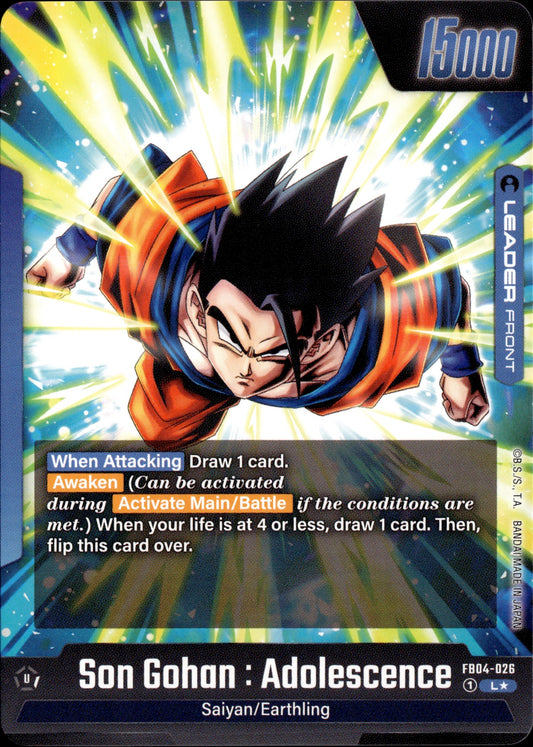 Son Gohan: Adolescence FB04-026 Alternate Art Leader