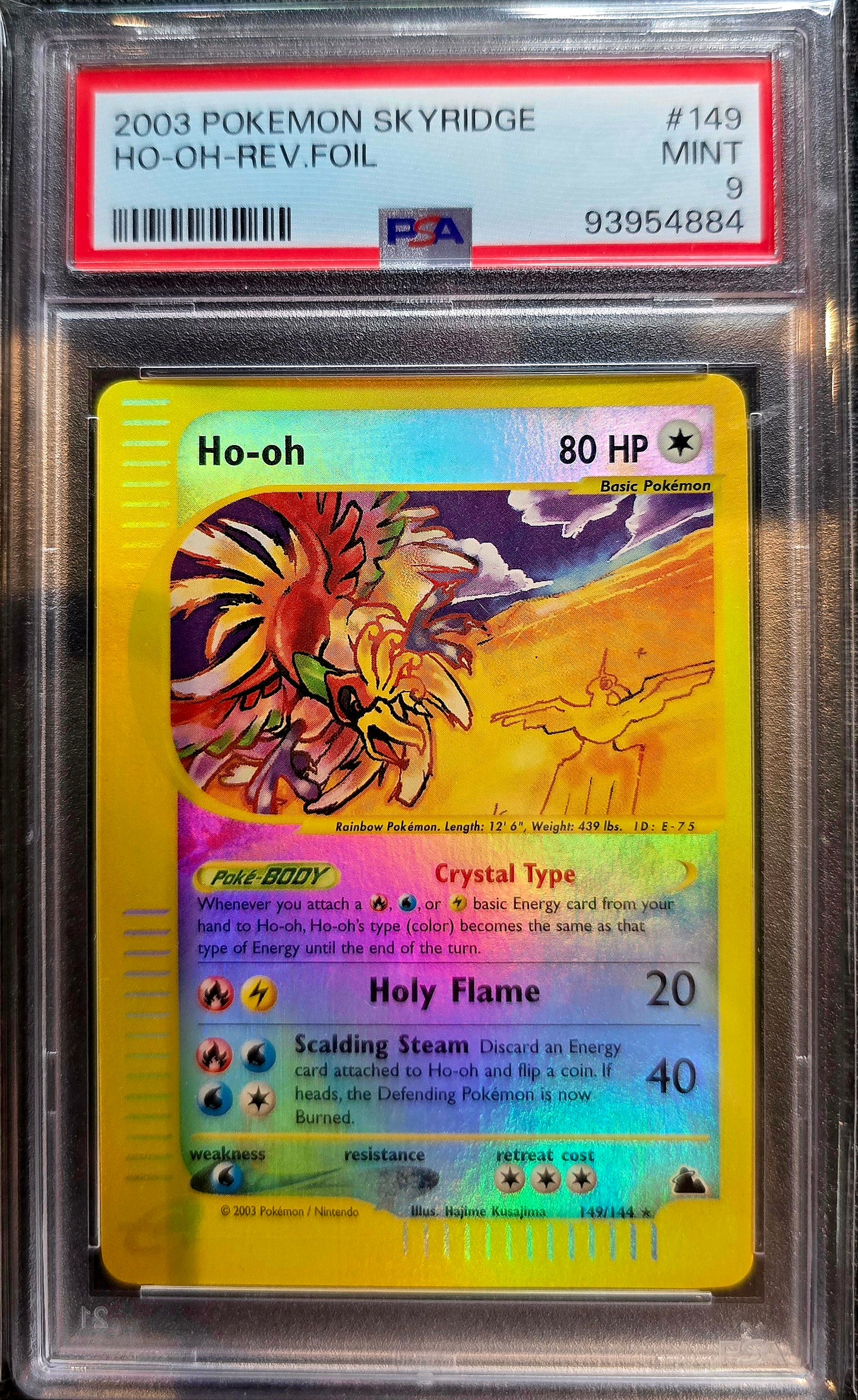 2003 Pokemon Skyridge # 149 Ho-Oh Reverse Foil PSA 9 Card MINT