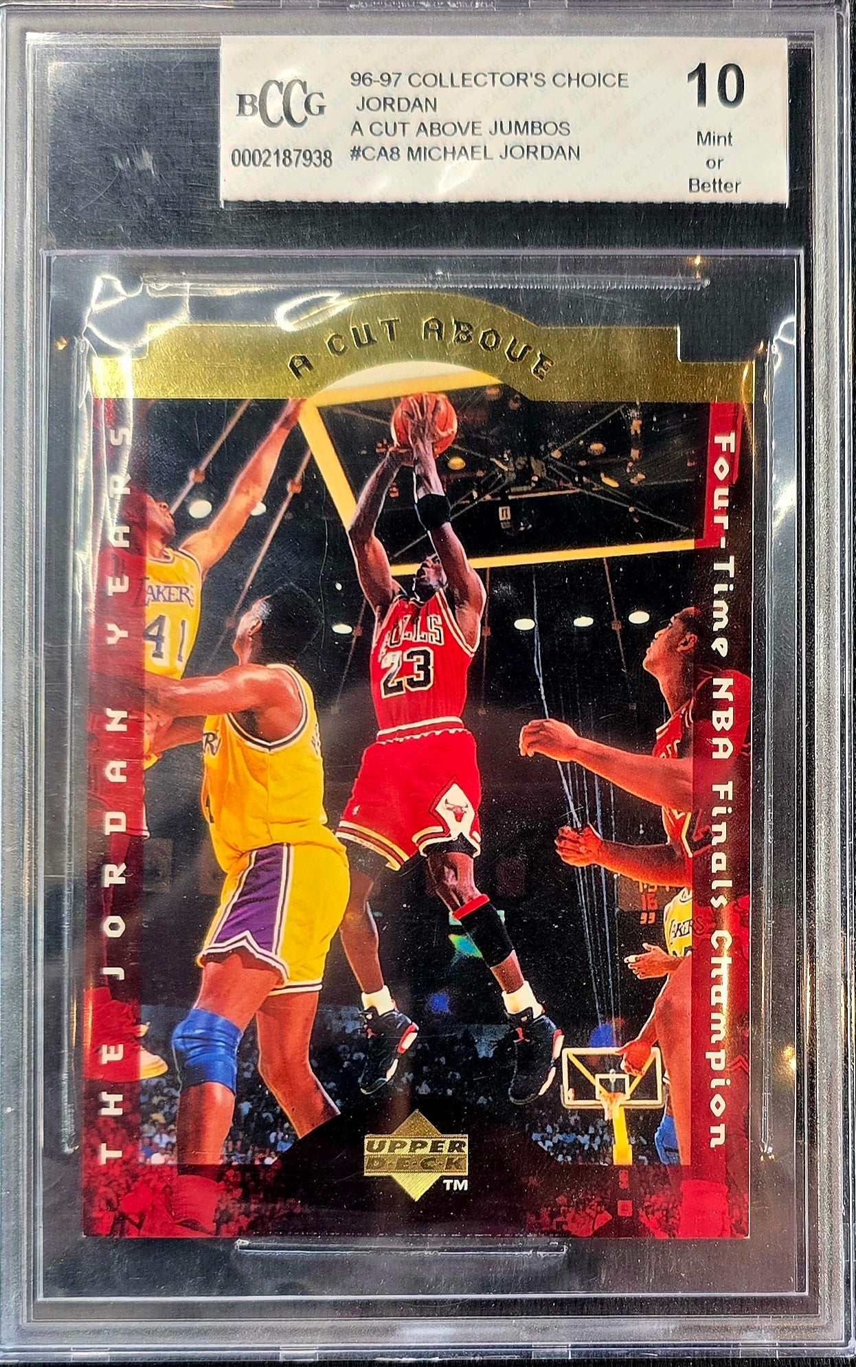 1996 Collector's Choice A Cut Above Baskeball #CA8 Michael Jordan Advanced BCCG 10