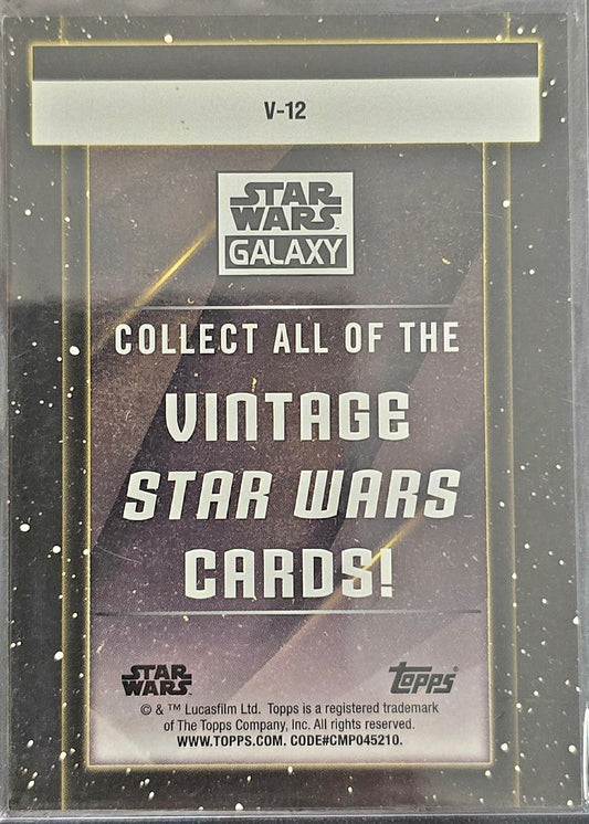 2021 Topps Star Wars Galaxy #V-12 Action Figure Order Form Vintage Refractor