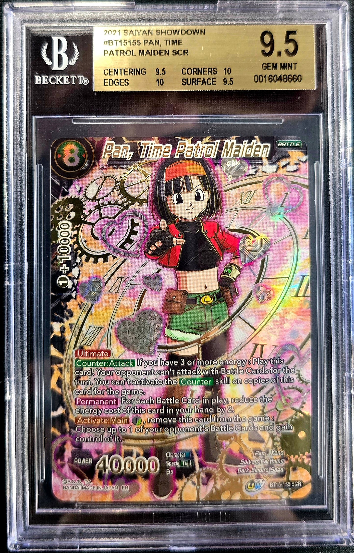 2021 Pan' Time Control Maiden Bt15-155 SCR BGS 9.5