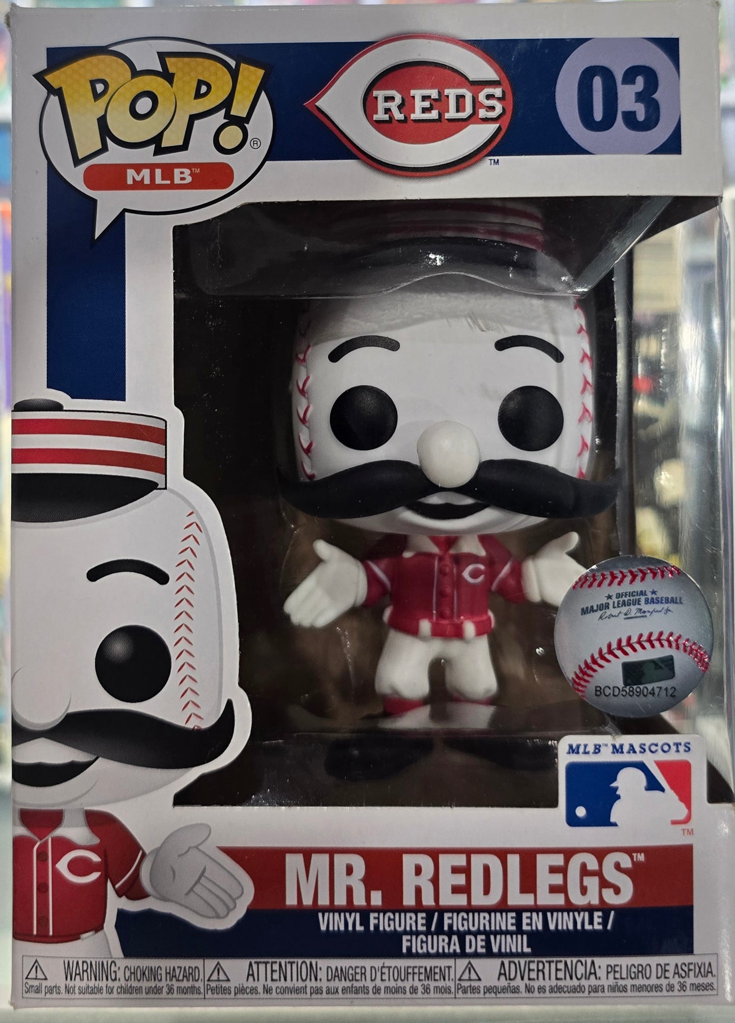 Funko Pop! MLB Mascots: Mr. Redlegs #03 Cincinnati Reds Vaulted