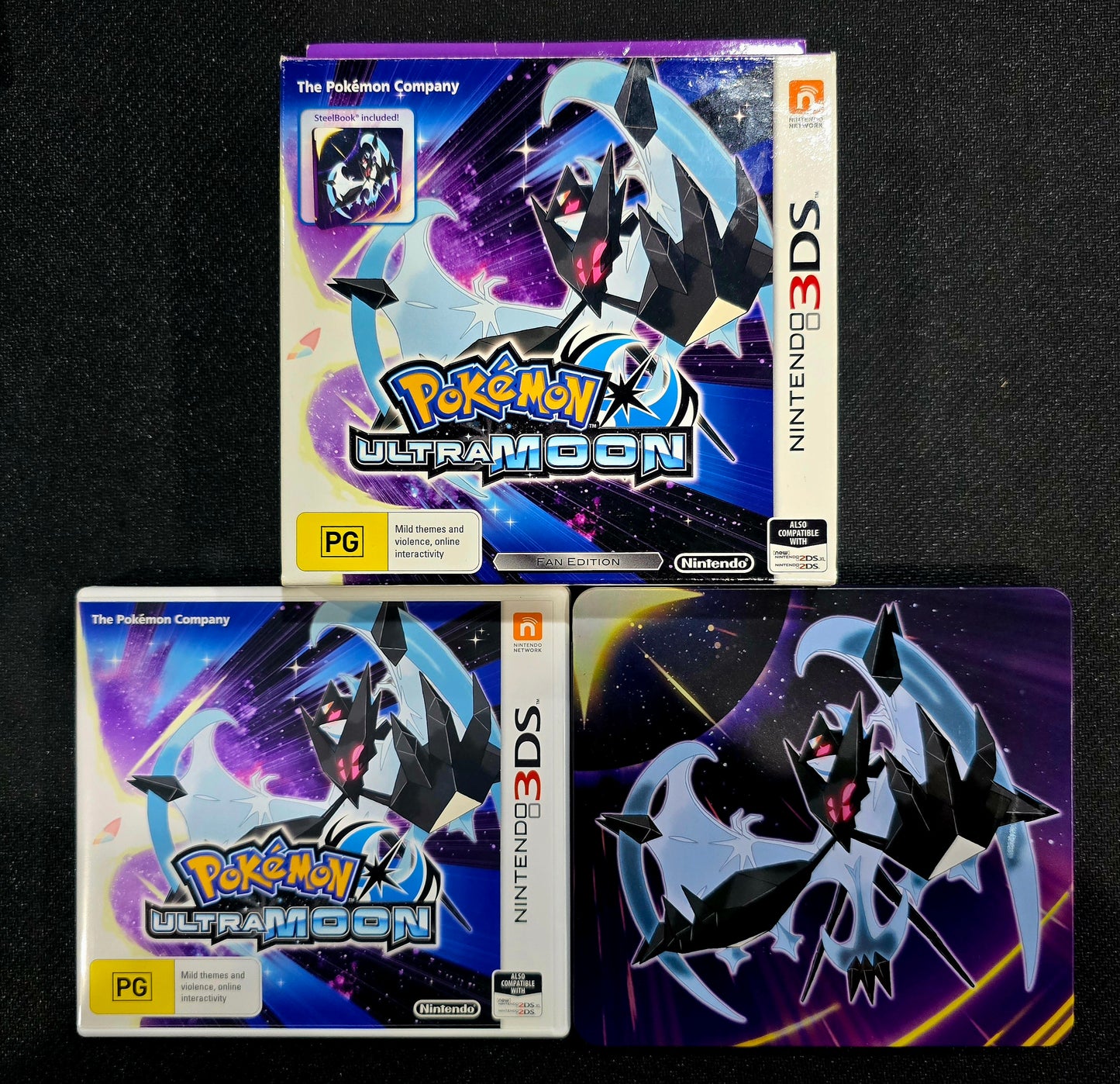 Pokemon Ultra Moon- Nintendo 3DS - FAN EDITION - Metal Case