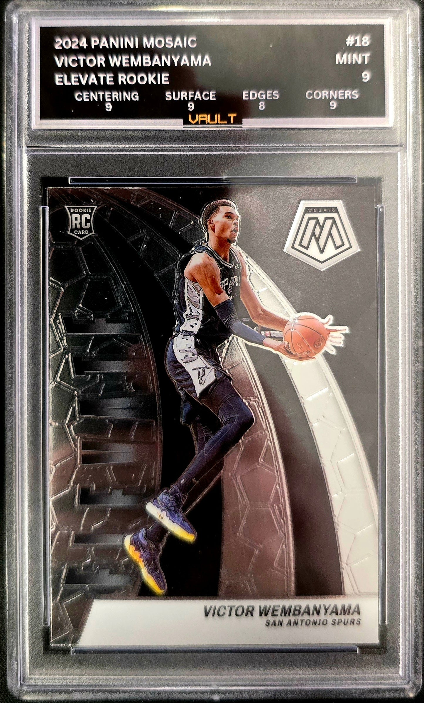 2024 Panini Mosaic Victor Wembanyama #18 Elevate RC VAULT 9