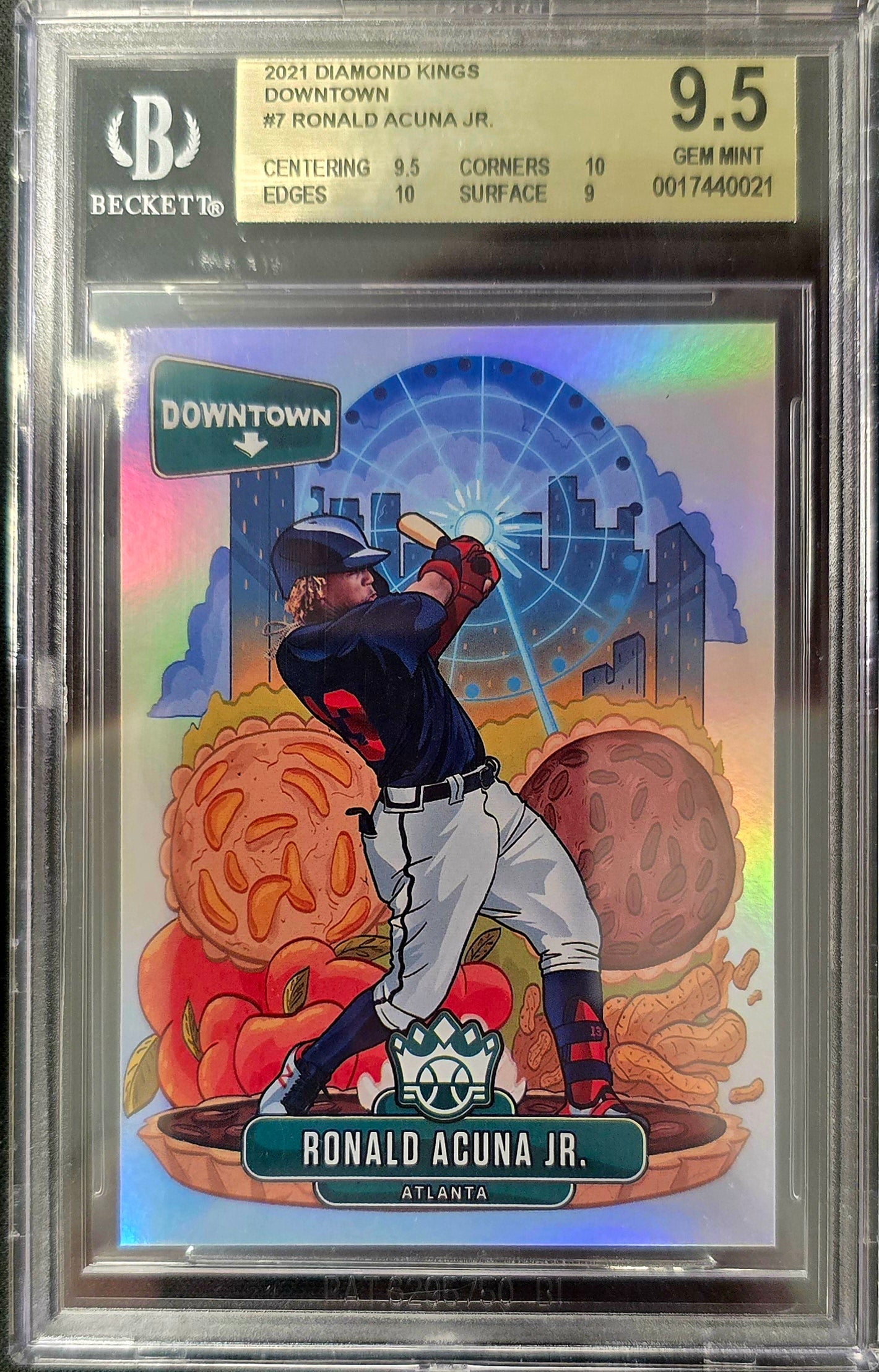 2021 Diamond Kings Ronald Acuna Jr DOWNTOWN #D-7 BGS 9.5 (POP 4)