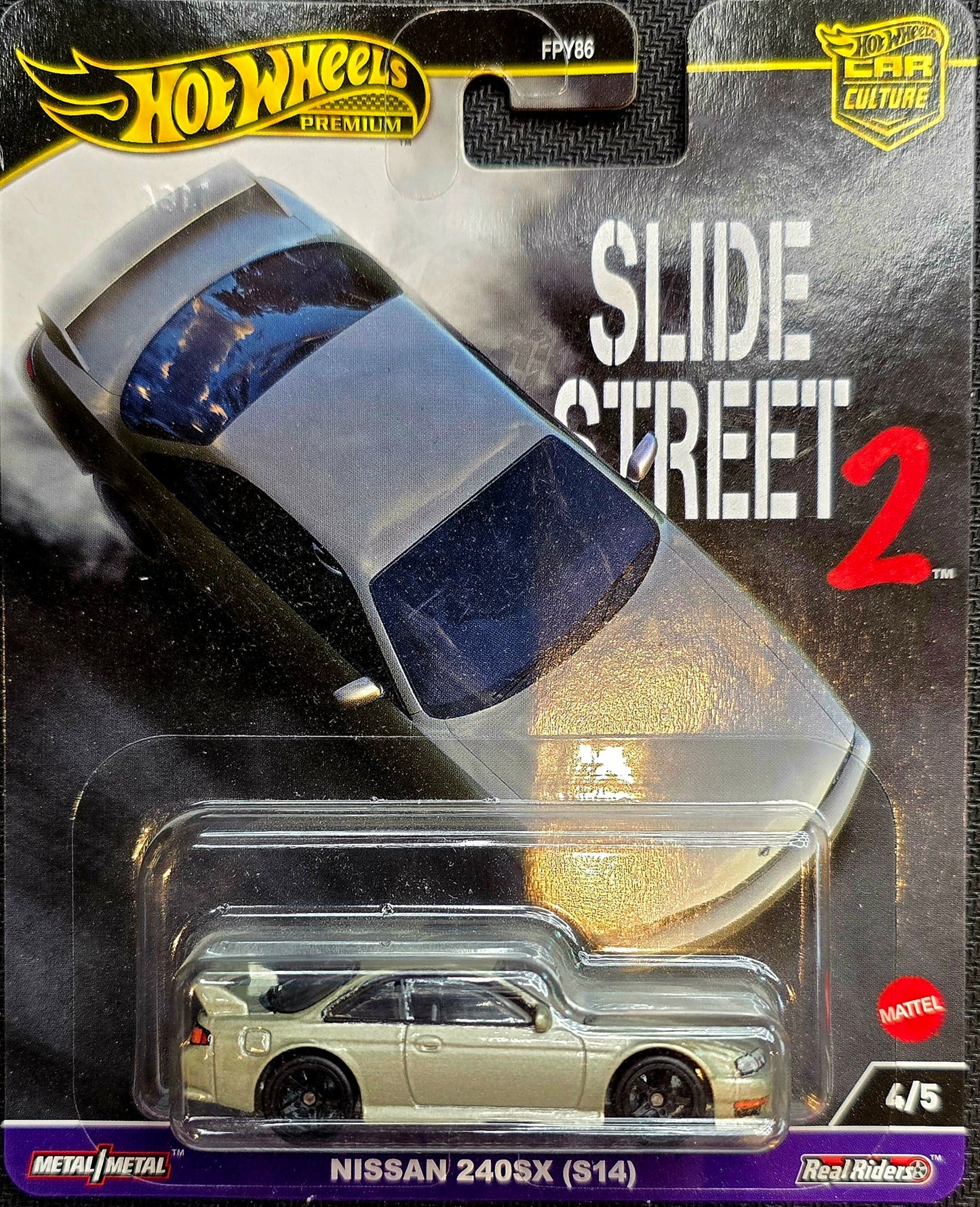 Hot Wheels Premium - 2024 Slide Street 2 4/5 Nissan 240SX (S14)