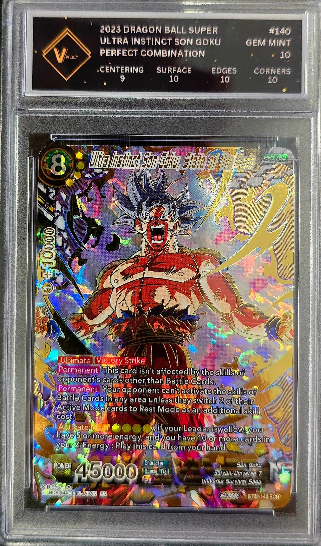 Dragon Ball Ultra Instinct Son Goku State of the Gods #BT23-140 SCR 2023 VAULT 10