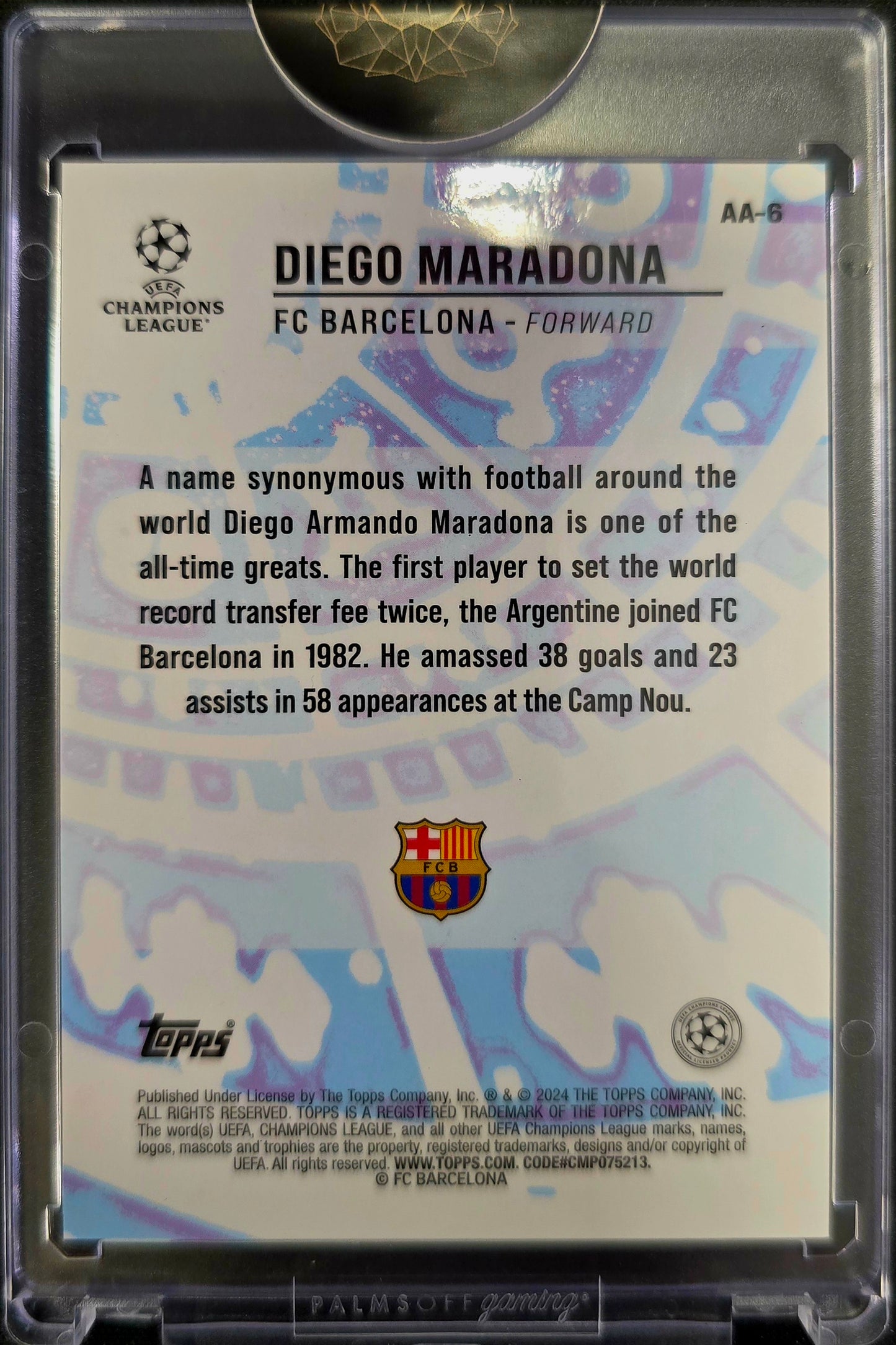 2023-24 Topps Merlin Alchemy Diego Maradona Orange /25