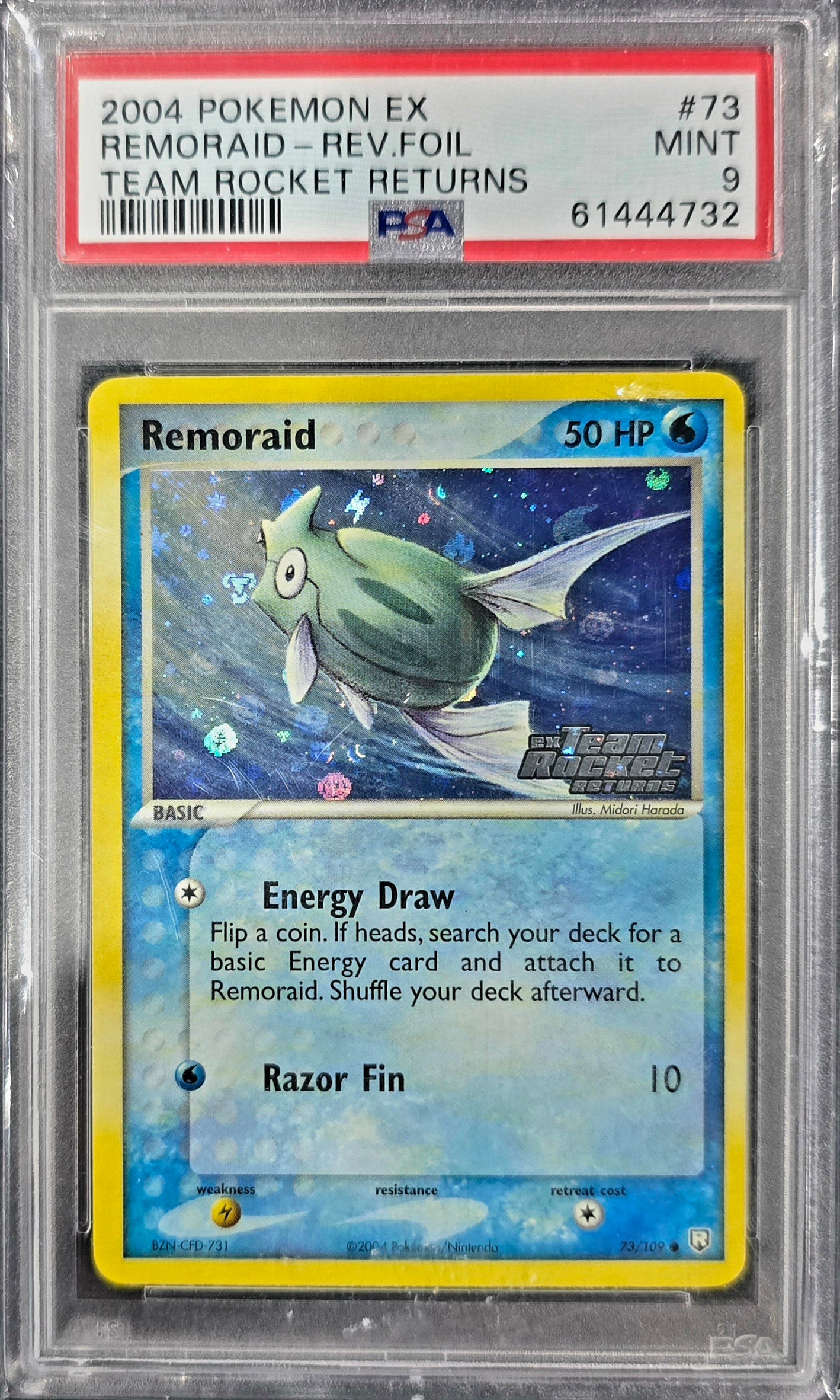 Remoraid Holo Stamp 73/109 Team Rocket Returns PSA 9