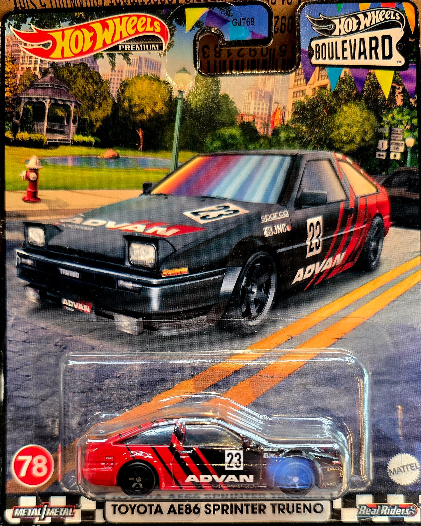 2023 Hot Wheels Boulevard JDM BLACK ADVAN 1983 TOYOTA AE86 SPRINTER TRUENO