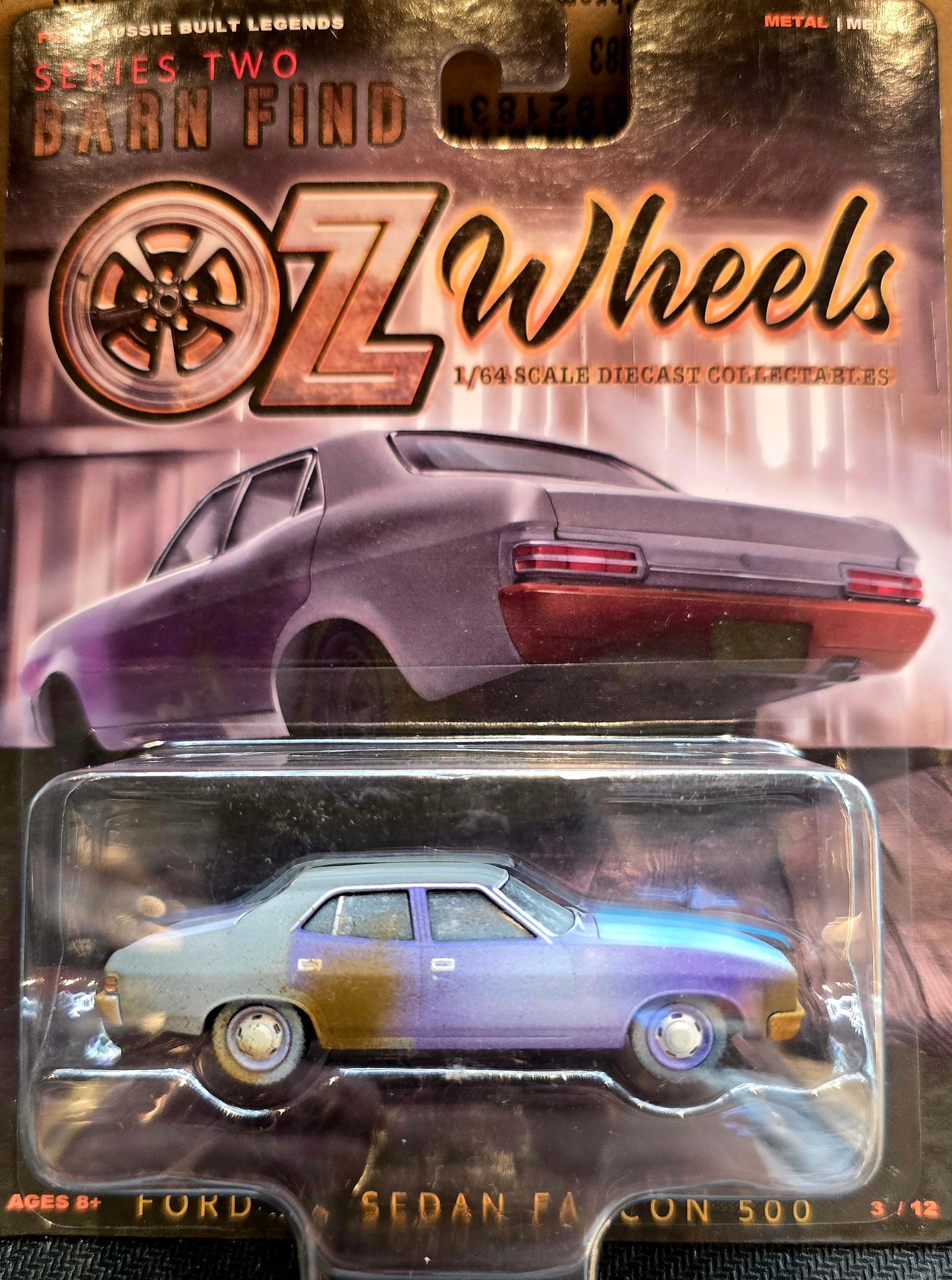 Oz Wheels - Ford Falcon XC Sedan 500 (#3 Series 2 Barn Find 1:64 Scale)