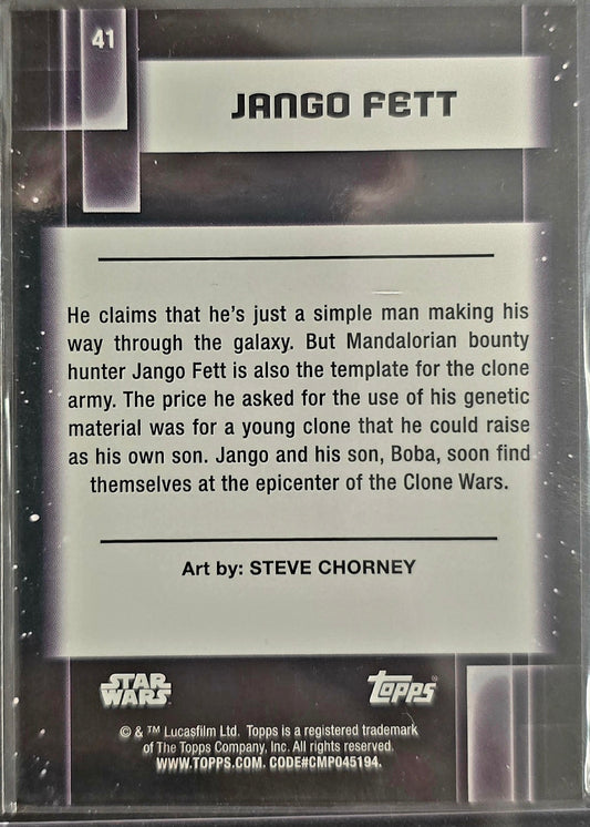 2021 Topps Chrome Star Wars Galaxy Jango Fett #41