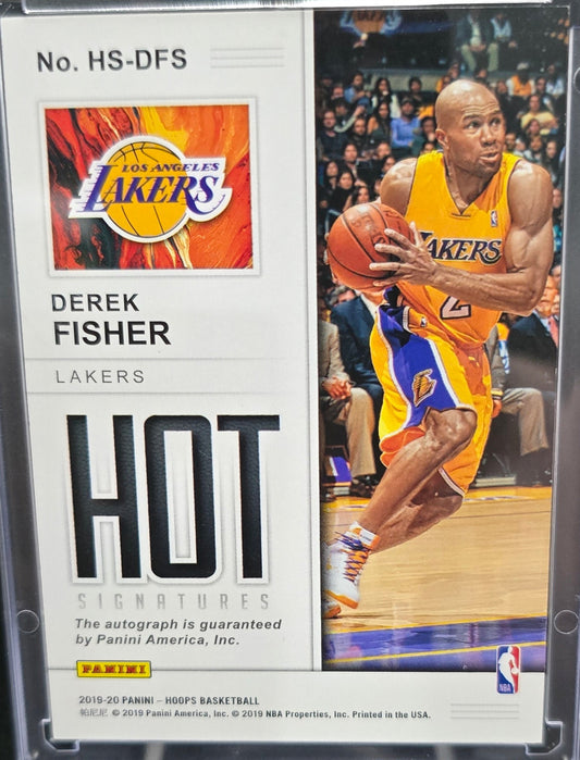 2019-20 Basketball Panini NBA Hoops Derek Fisher Auto #7/25 No.HS-DFS