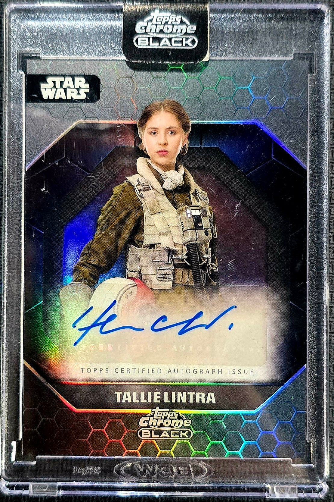 2024 TOPPS CHROME BLACK STAR WARS REFRACTOR AUTO TALLIE LINTRA #ALS-HC