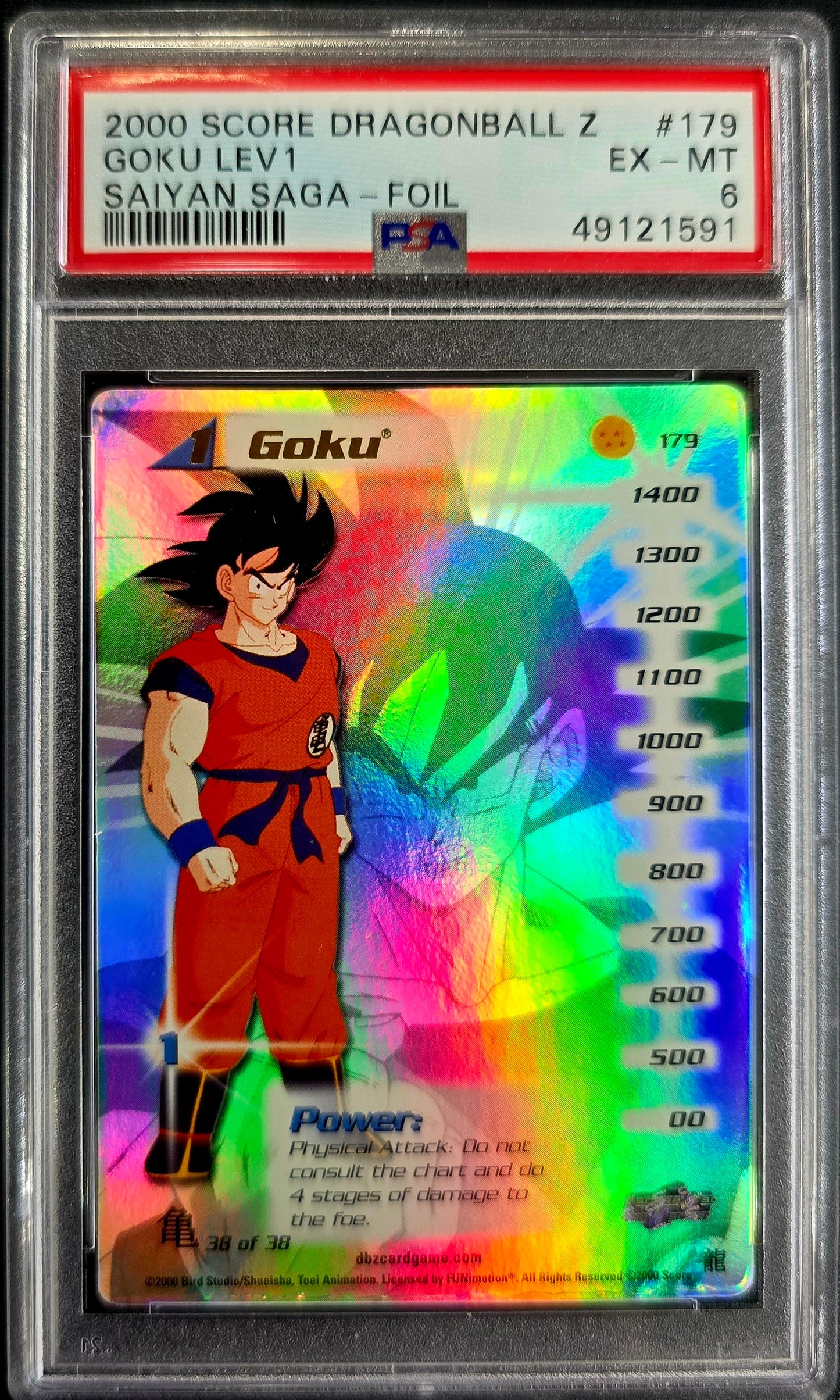 2000 Goku Lv 1. Score Dragon Ball Z FOIL PSA 6