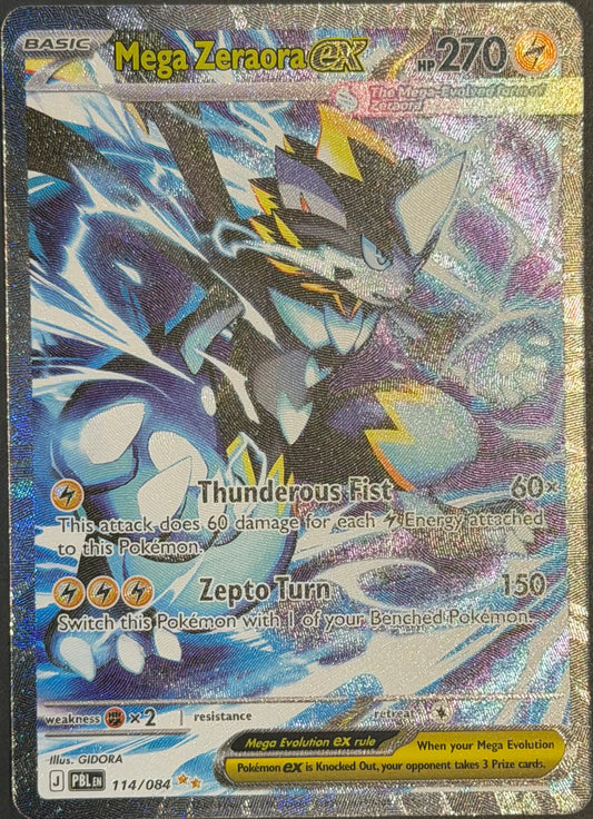 Mega Zeraora ex 114/084 Special Illustration Rare (Pitch Black)