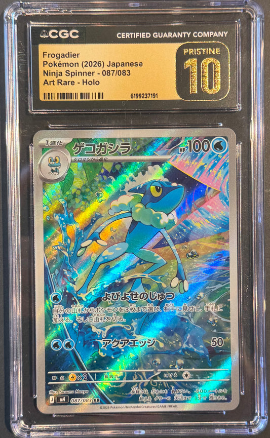 Frogadier 087/083 AR CGC Pristine 10 Ninja spinner