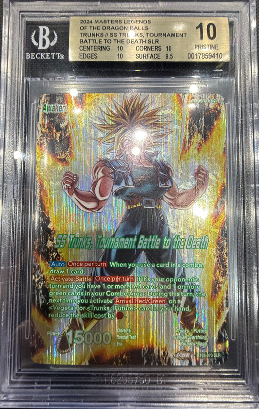 SS Trunks, Tournament Battle to the Death (SLR)  BT25-070 BGS 10