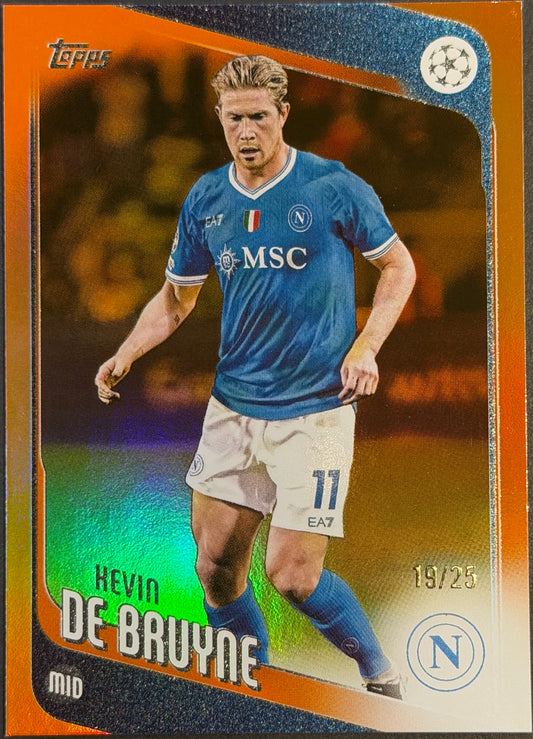 Kevin De Bruyne 19/25 Orange Topps Club Competitions 25/26
