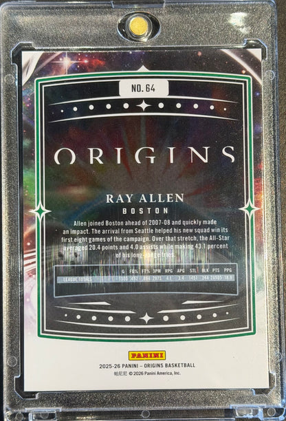 2025-26 Panini Origins Ray Allen GOLD /10 #64 Boston Celtics 6/10