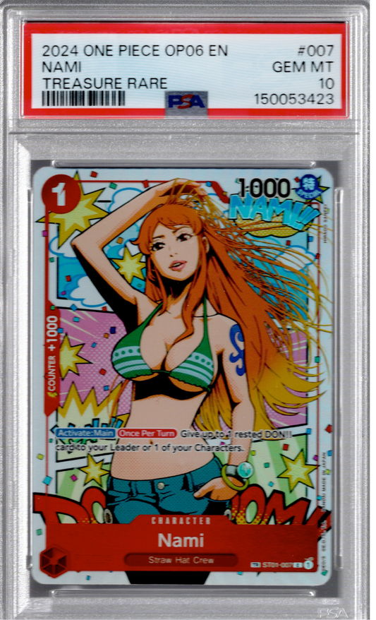 2024 One Piece OP06 Nami Treasure Rare PSA 10