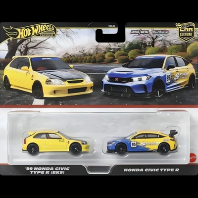 HOT WHEELS PREMIUM 2 PACKS - '99 HONDA CIVIC TYPE R (EK9) / HONDA CIVIC TYPE R