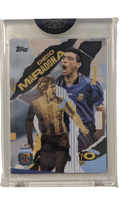 Diego Maradona First Goal #41 & Diego Maradona Bona Fide Baller #49 [2024-25 Topps FC Argentina Team Set]
