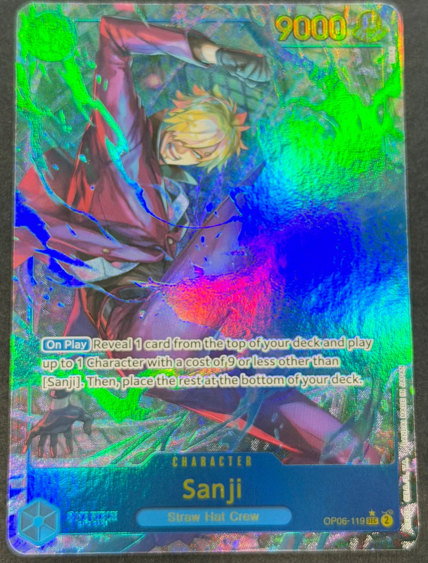 Sanji OP06-119 Alternate Art Secret Rare SEC