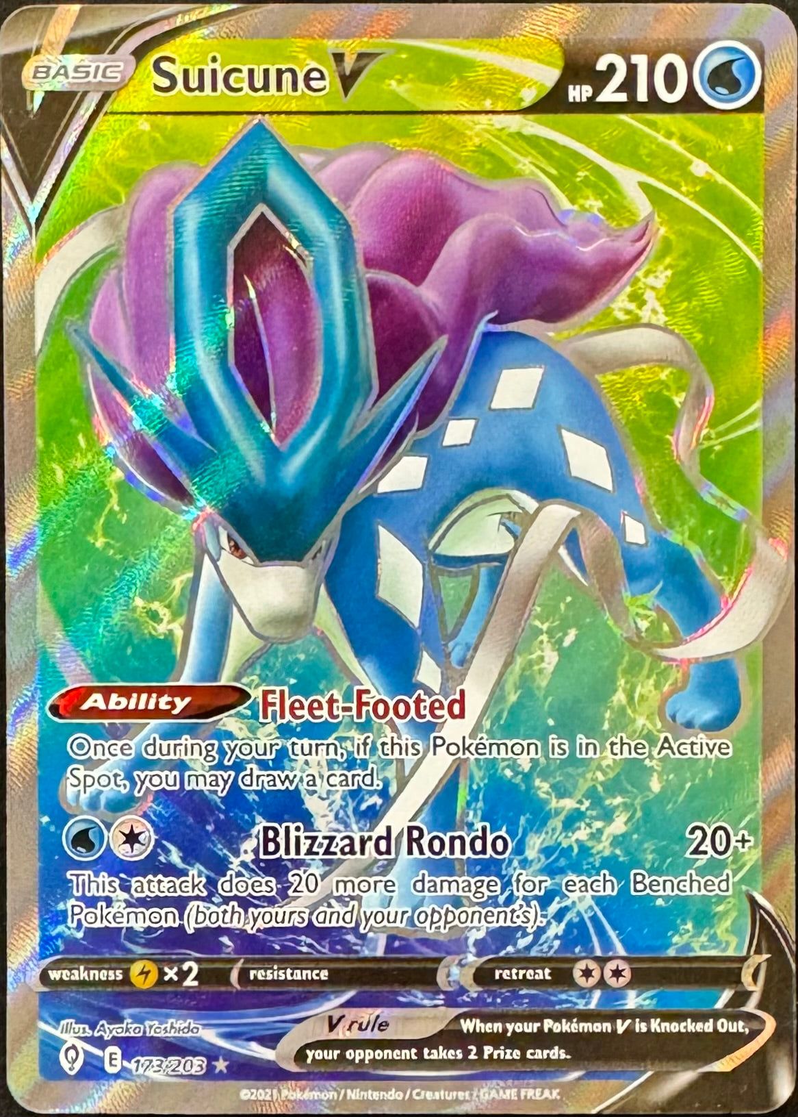 Suicune V 173/203 [Evolving Skies]