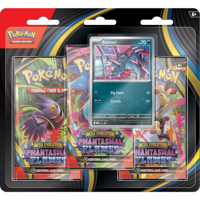 Mega Evolution: Phantasmal Flames 3-Pack Blister *Assorted