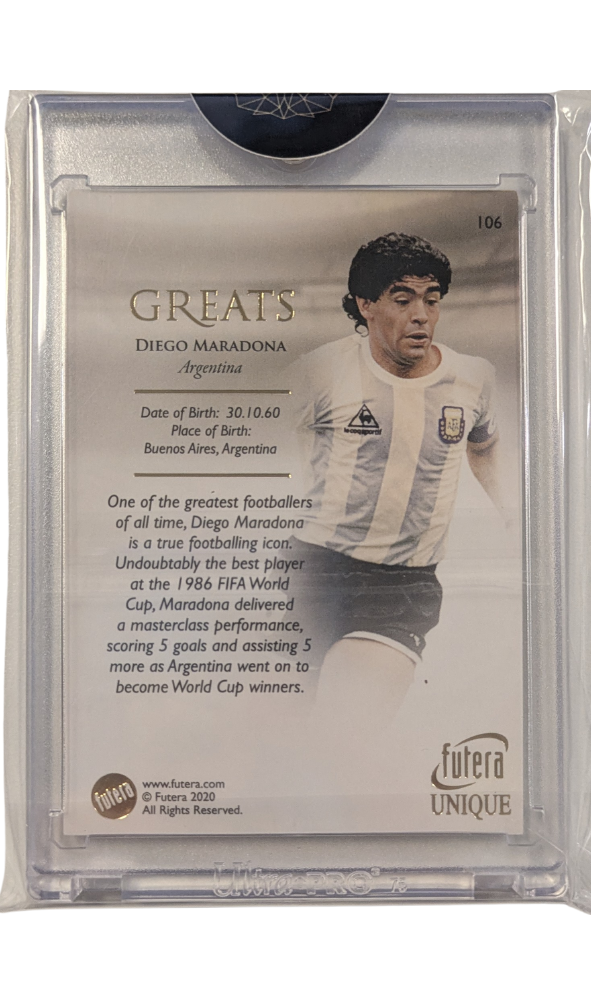 Diego Maradona Greats #106 [2020 Futera Unique]