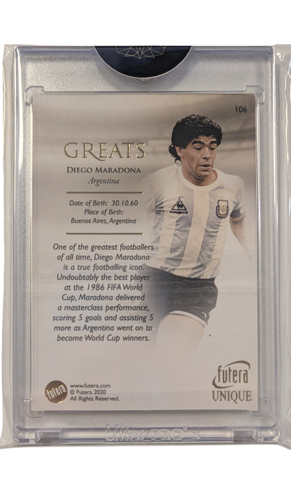 Diego Maradona Greats #106 [2020 Futera Unique]