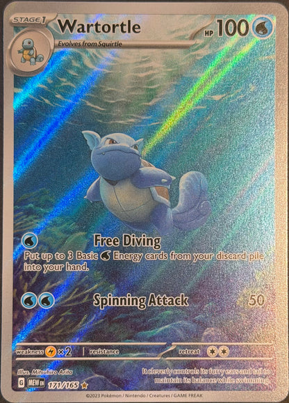 Wartortle 171/165 Illustration Rare Pokemon 151 Mew