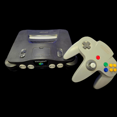 Nintendo 64 System - Charcoal Grey - Complete Console - Cleaned & Tested