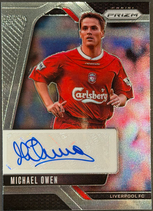 Michael Owen Panini Prizm Autograph Card